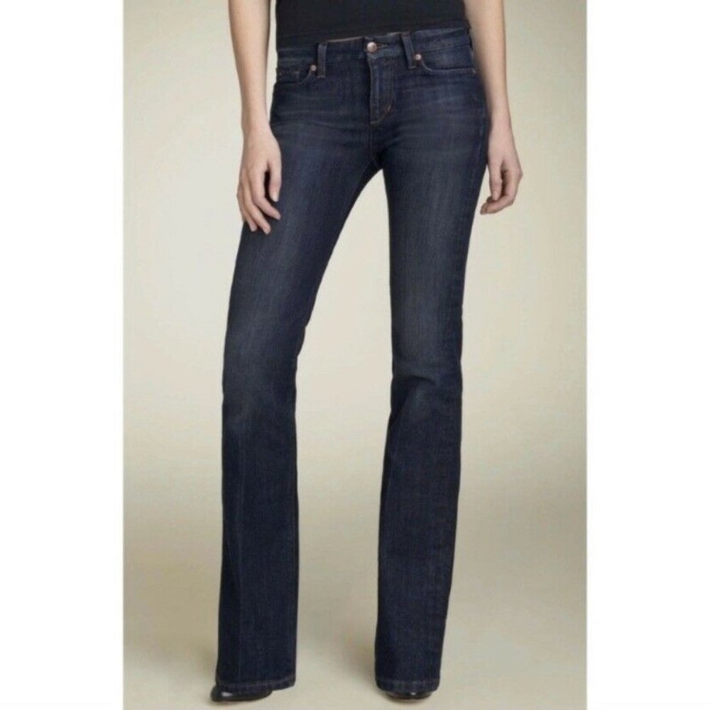 🌻 Michael Kors | Dark Boot Cut Gold Accent Jeans